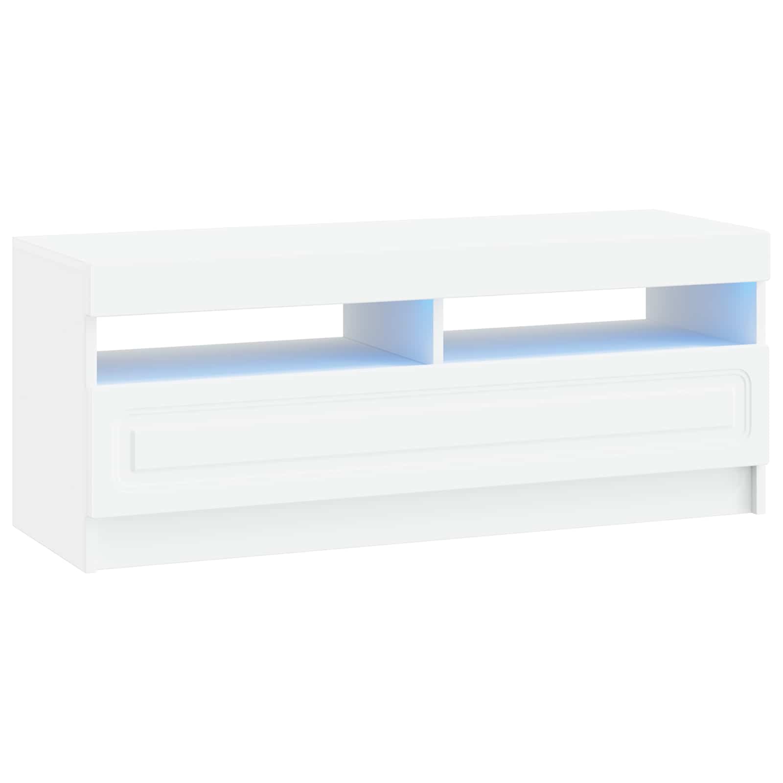 LED TV-kaappi valkoinen Tekninen puu