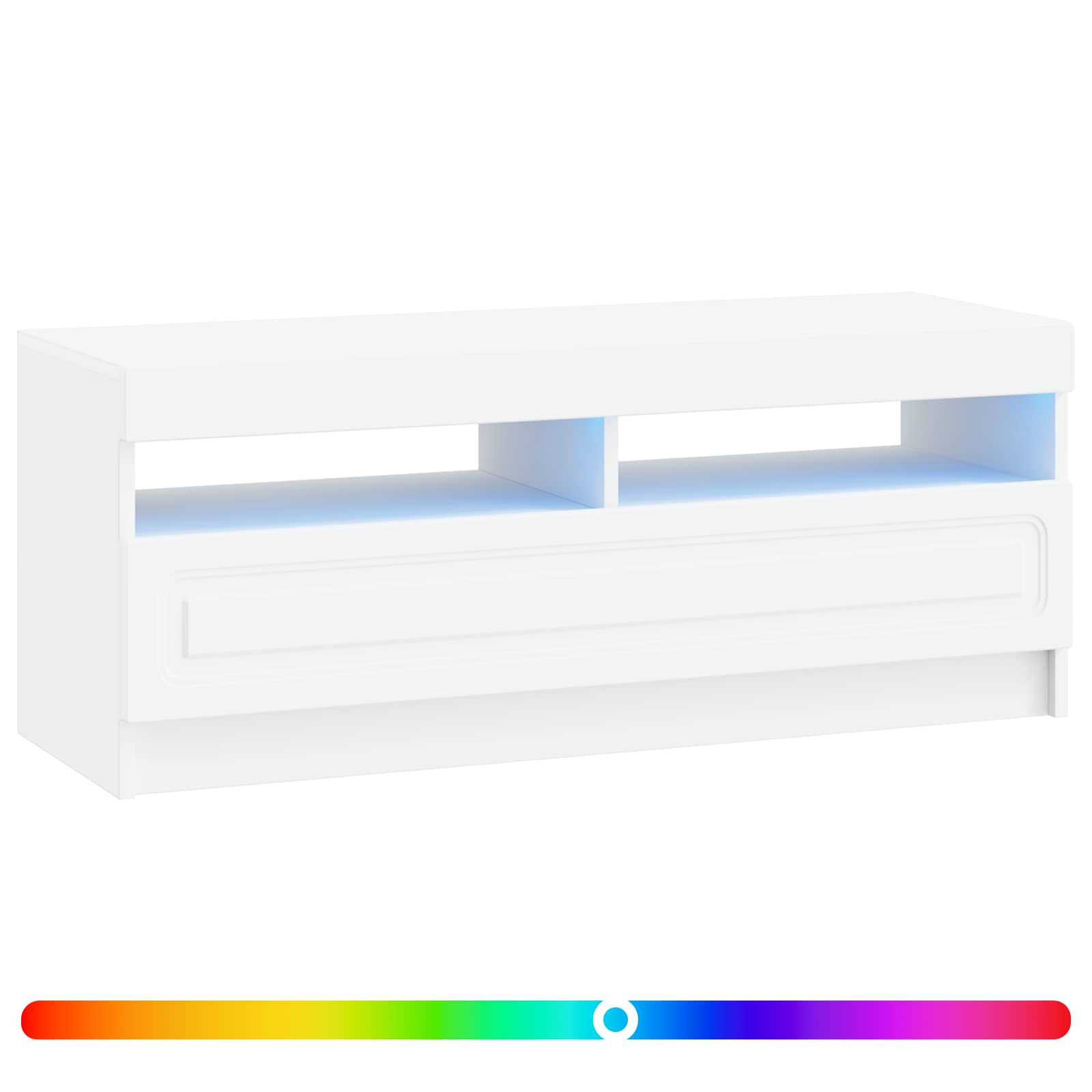 LED TV-kaappi valkoinen Tekninen puu - Image 2