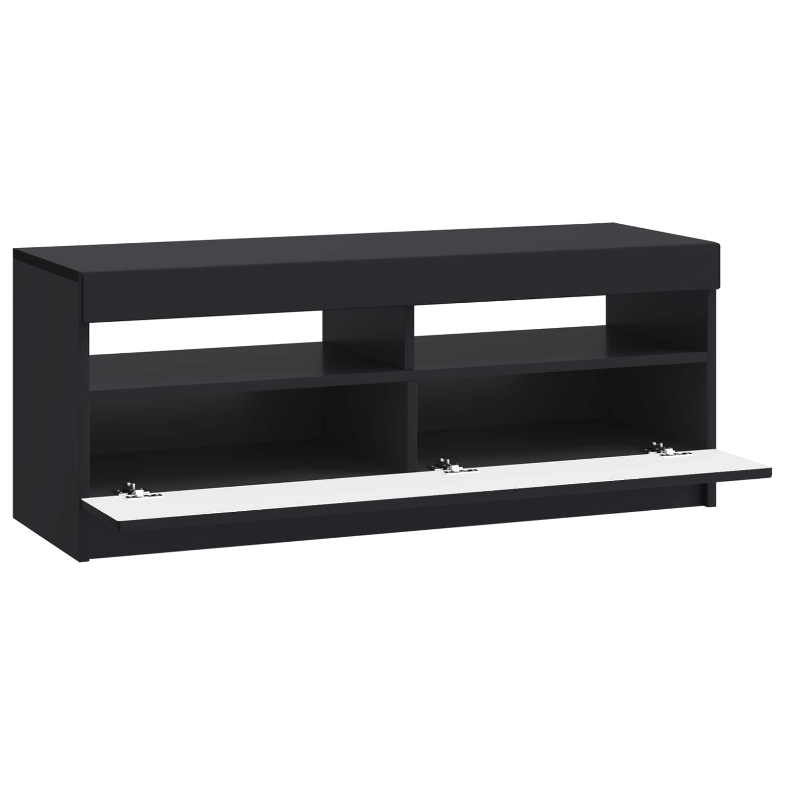 LED TV-kaappi Musta Tekninen puu - Image 3