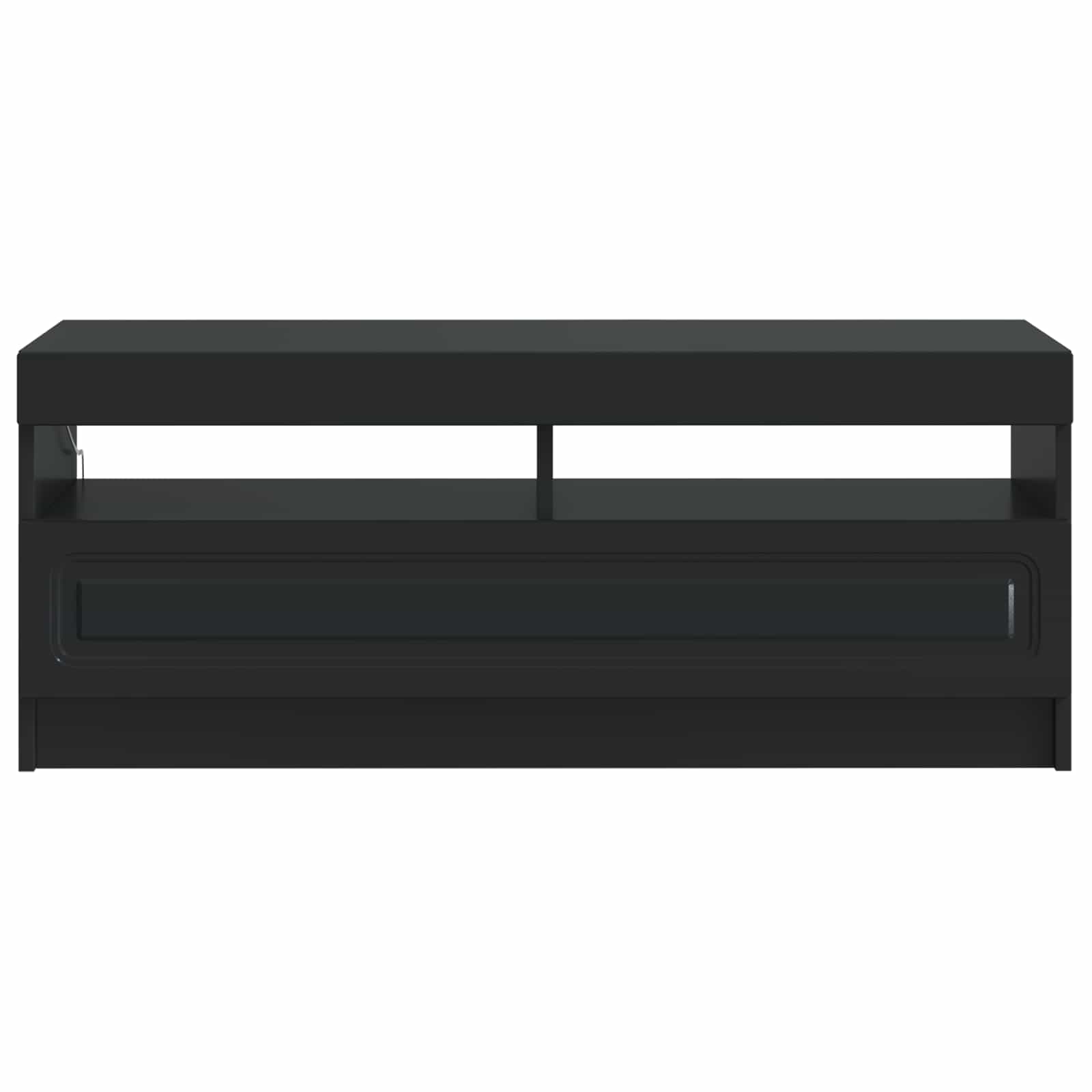 LED TV-kaappi Musta Tekninen puu - Image 4
