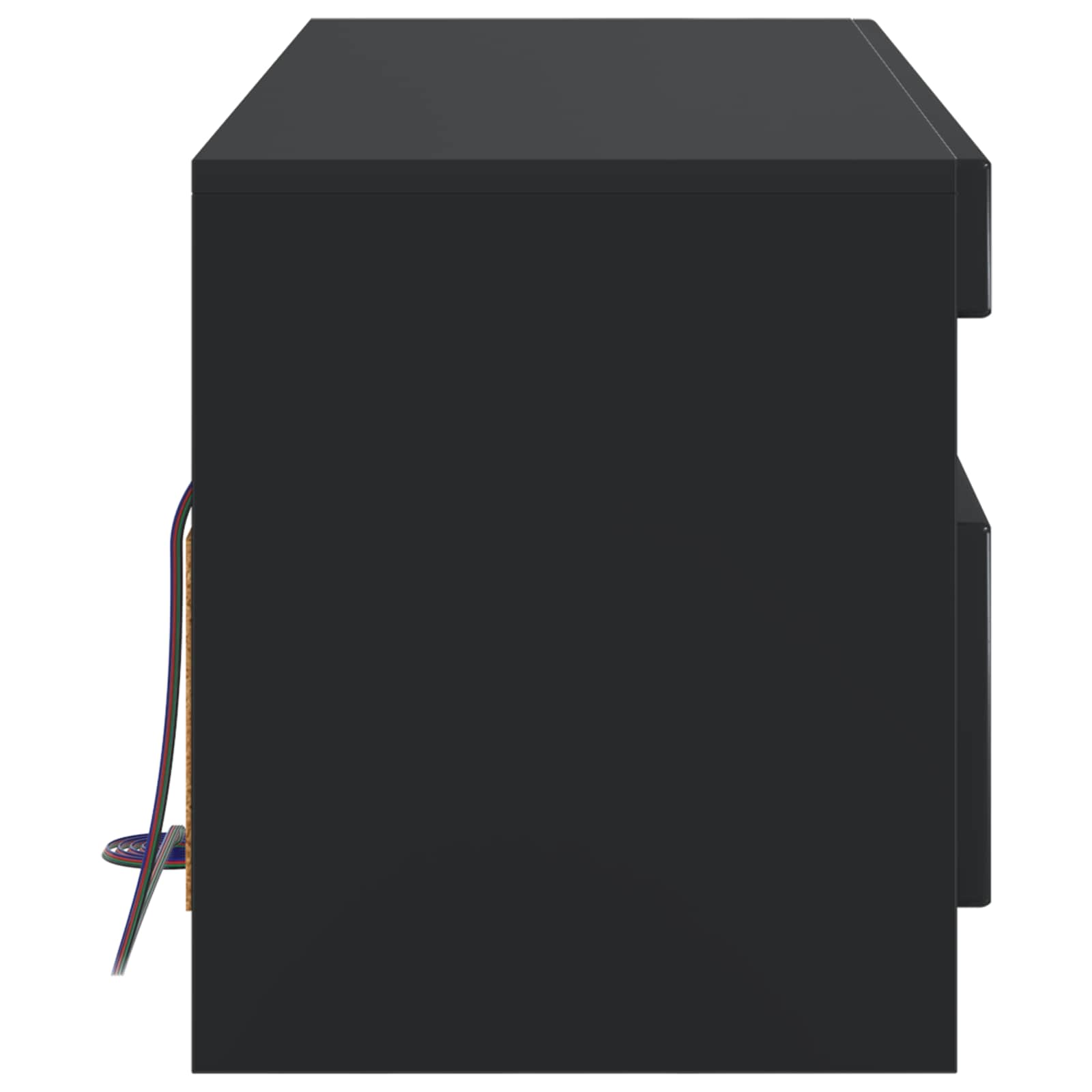 LED TV-kaappi Musta Tekninen puu - Image 5