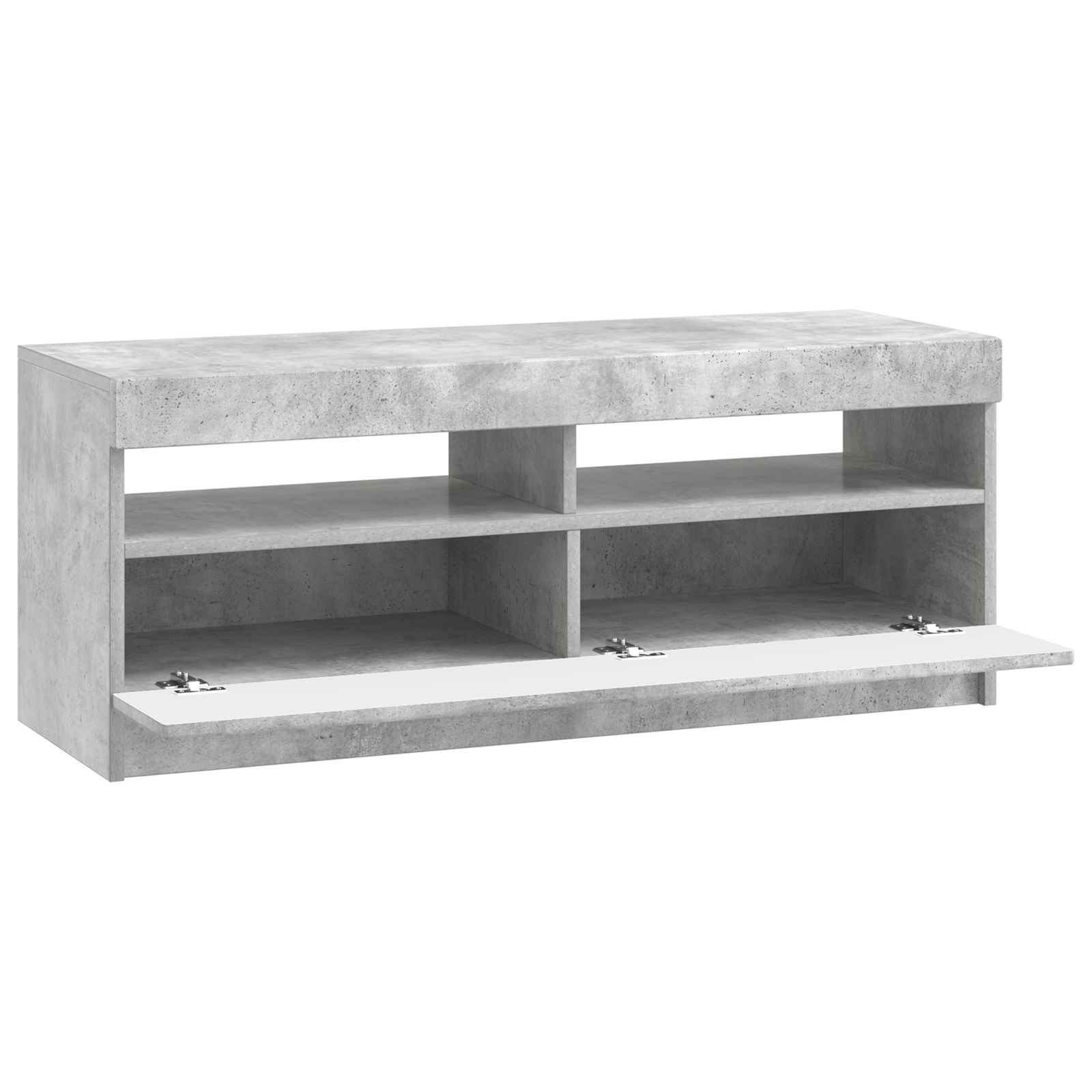 LED TV-kaappi Betoninharmaa Tekninen puu - Image 3