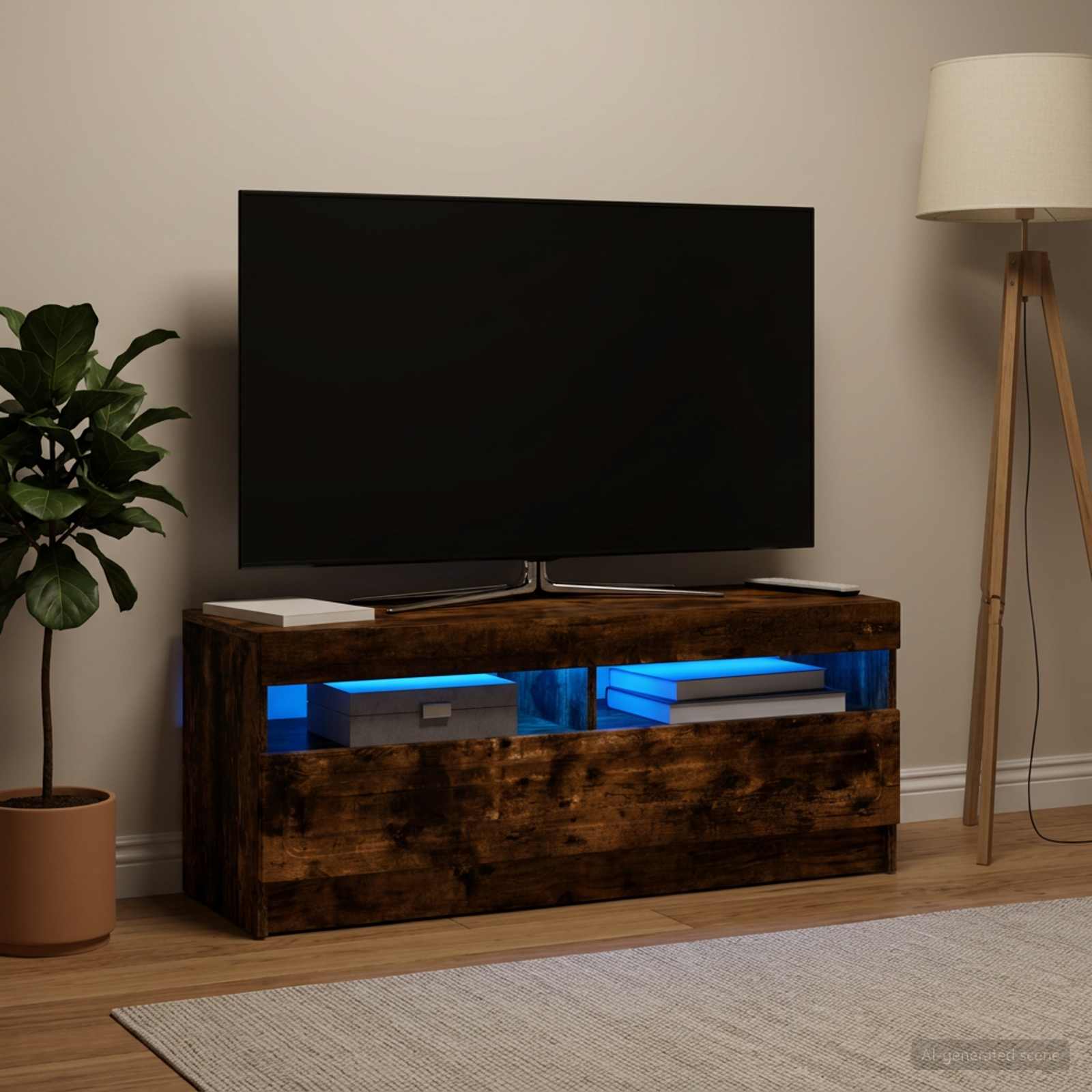 LED TV omarica Dimljen hrast Inženirski les