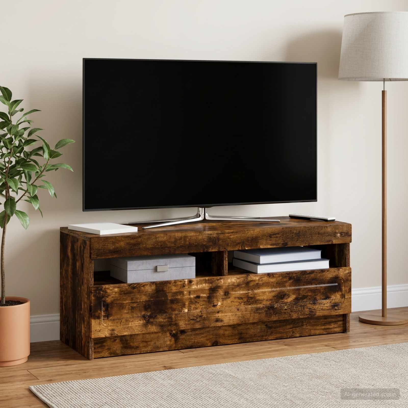 LED TV-kaappi Savutammi Tekninen puu