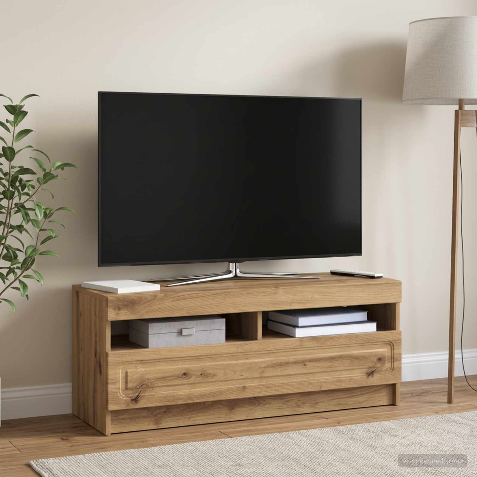 LED TV-kaappi Artisaanitammi Tekninen puu