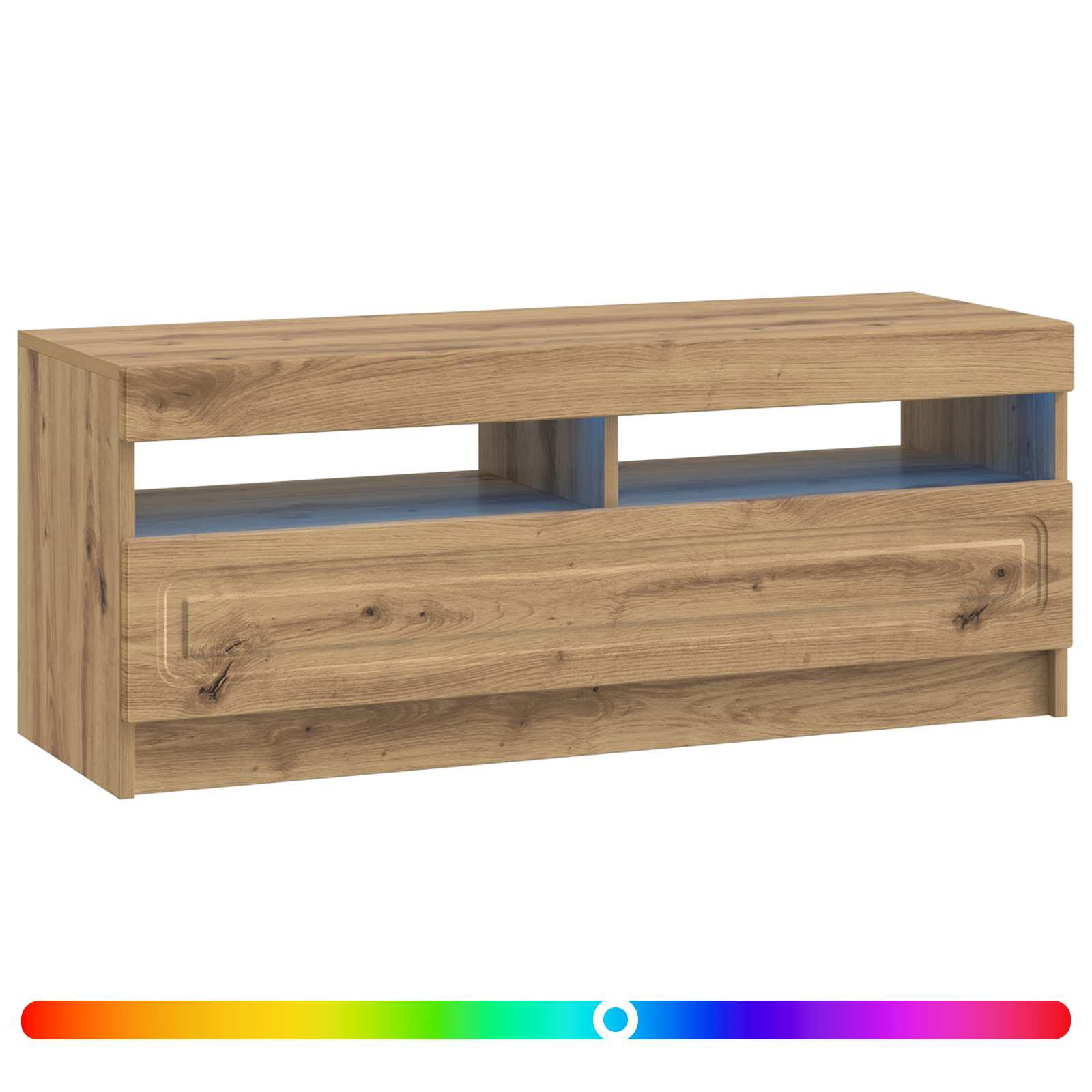 LED TV-kaappi Artisaanitammi Tekninen puu - Image 2