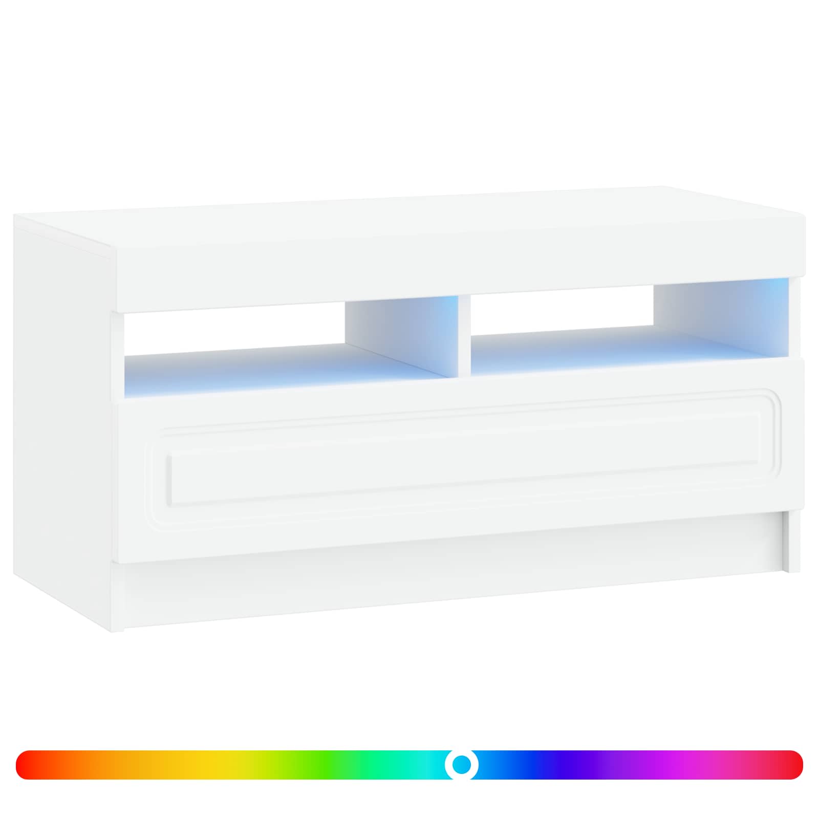 LED TV-kaappi valkoinen Tekninen puu - Image 2
