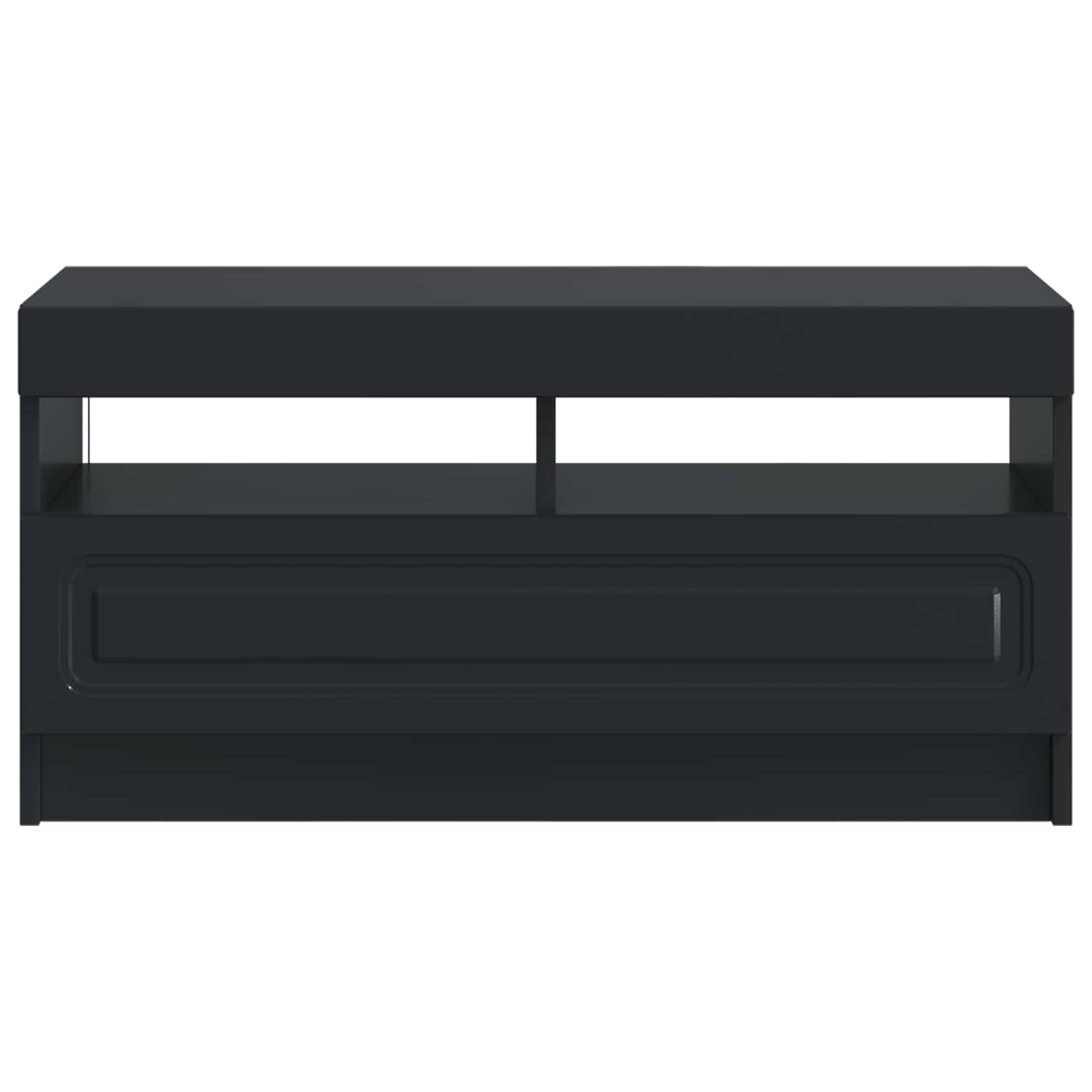 LED TV-kaappi Musta Tekninen puu - Image 4
