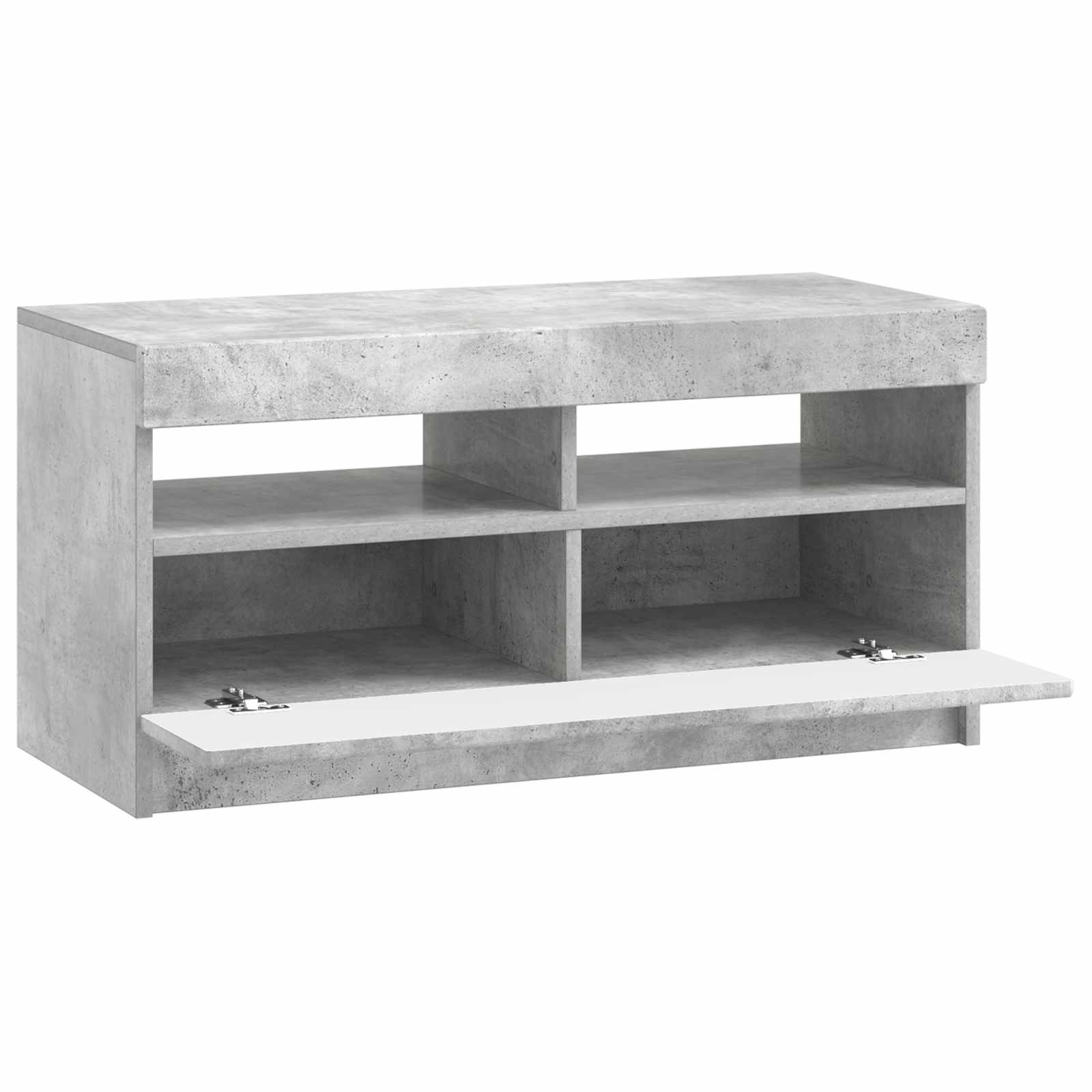 LED TV-kaappi Betoninharmaa Tekninen puu - Image 3