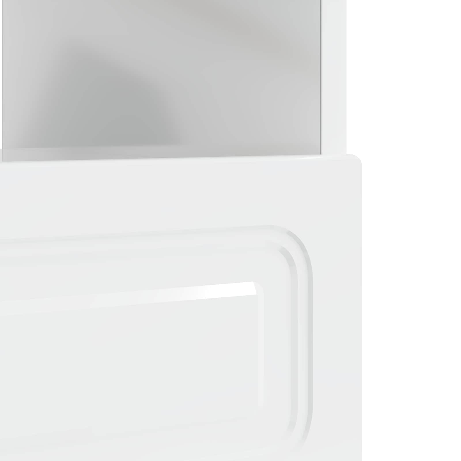 LED TV-kaappi Korkeakiiltoinen valkoinen Tekninen puu - Image 7