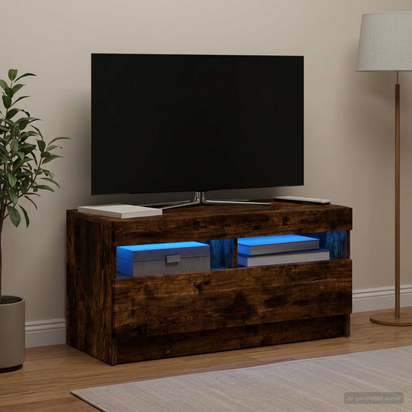 LED TV omarica Dimljen hrast Inženirski les