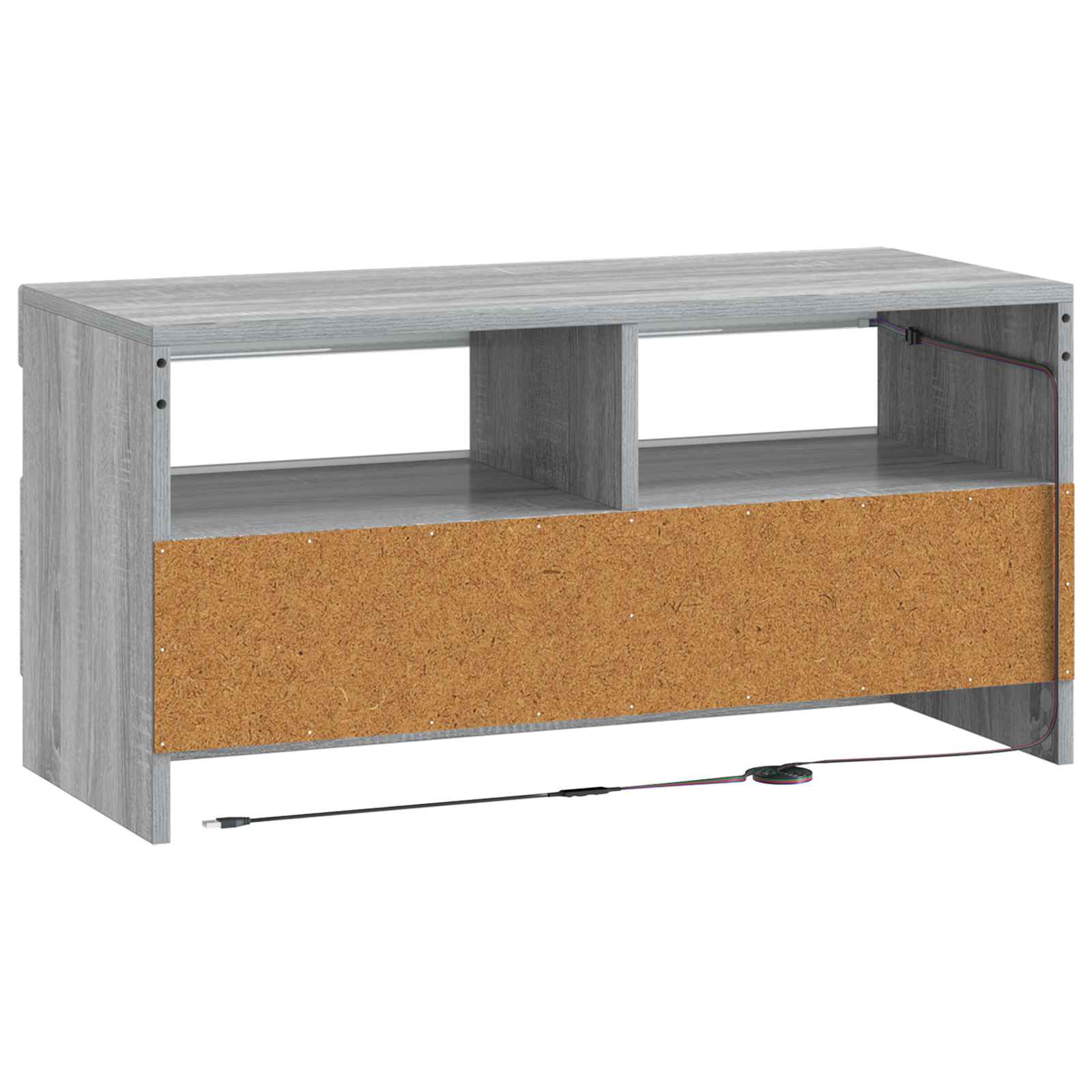 LED TV-kaappi Harmaa Sonoma Tekninen puu - Image 6