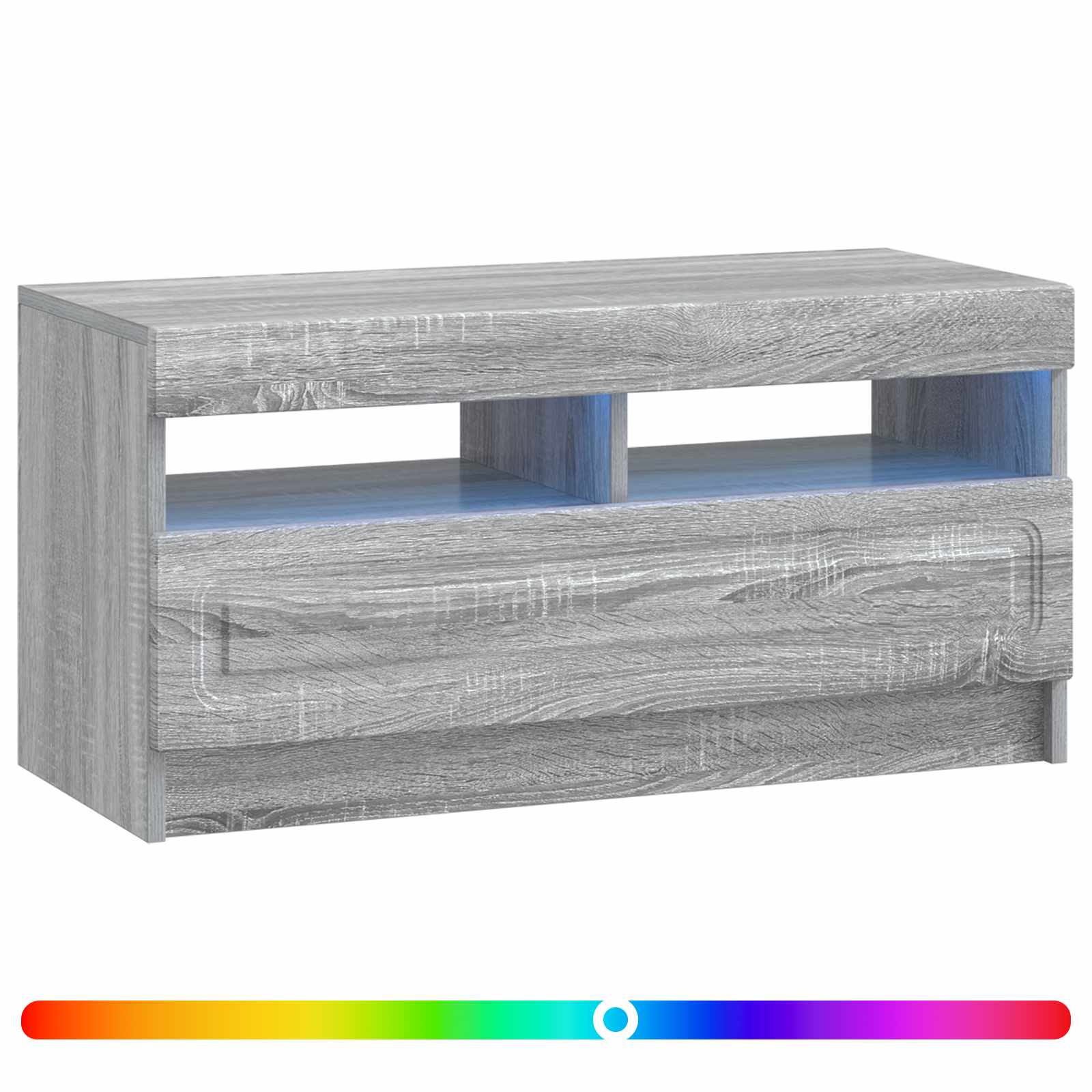 LED TV-kaappi Harmaa Sonoma Tekninen puu - Image 2