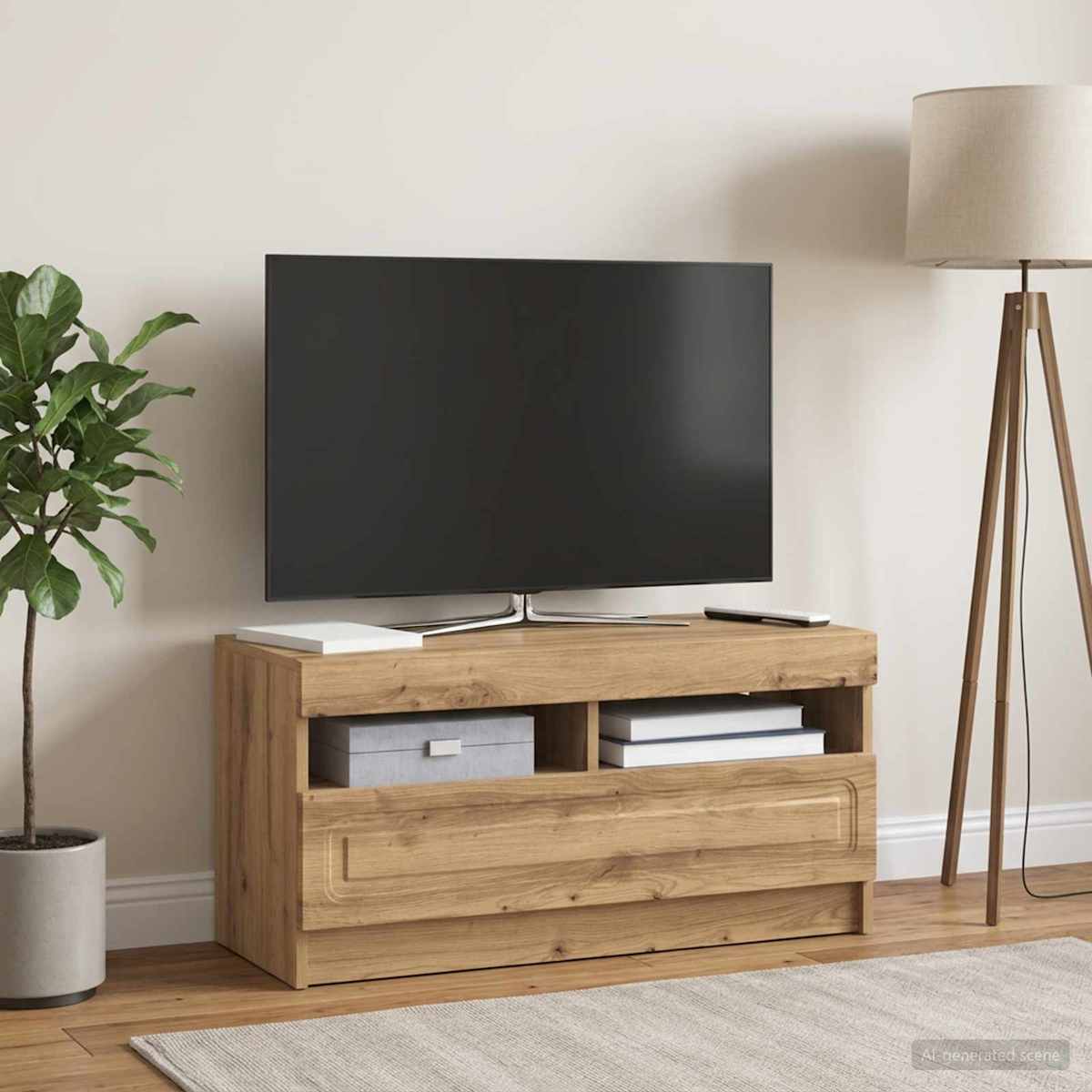 LED TV-skab Konstrueret træ
