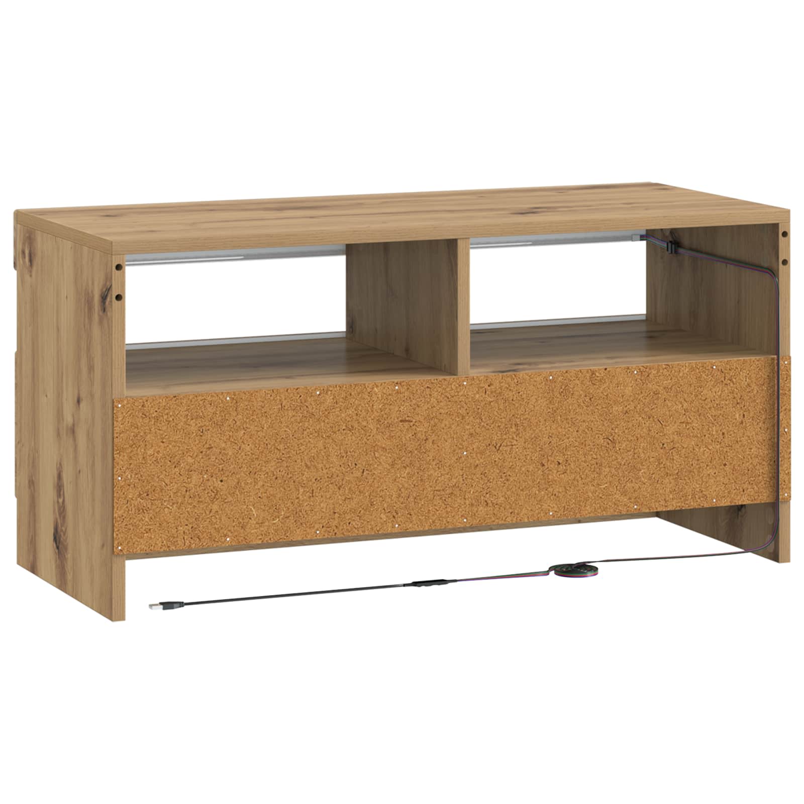 LED TV-kaappi Artisaanitammi Tekninen puu - Image 6