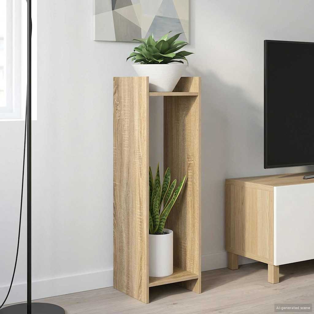 Plantenstandaard met plank 2 pcs Sonoma Eiken 30 x 30 x 100 cm image 1