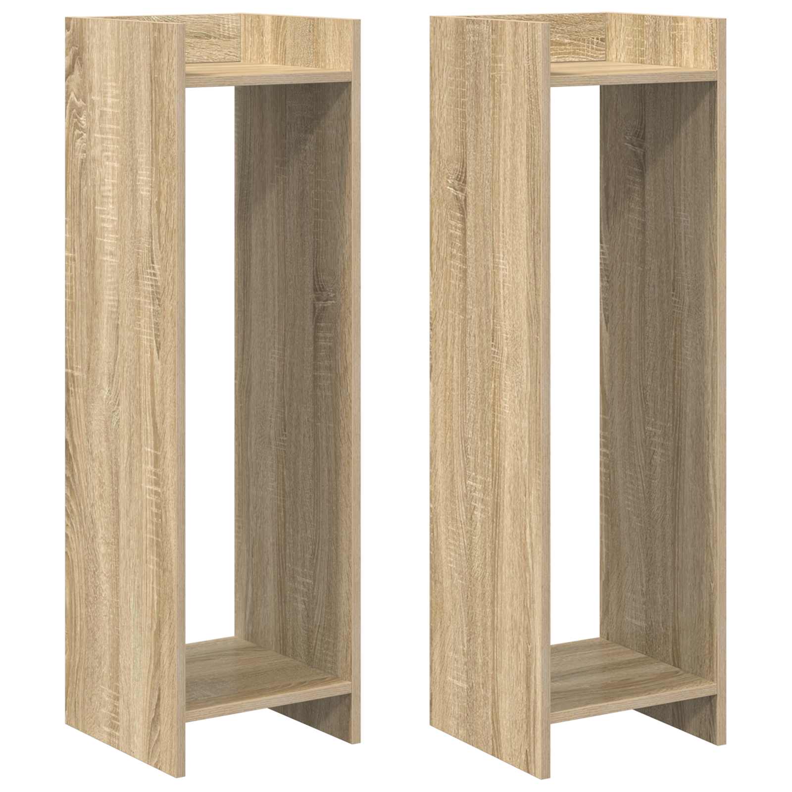 Plantenstandaard met plank 2 pcs Sonoma Eiken 30 x 30 x 100 cm image 2