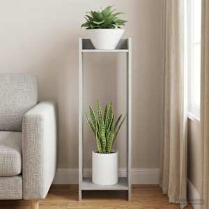 Stojalo za rastline s polico Beton Siva 30 x 30 x 100 cm