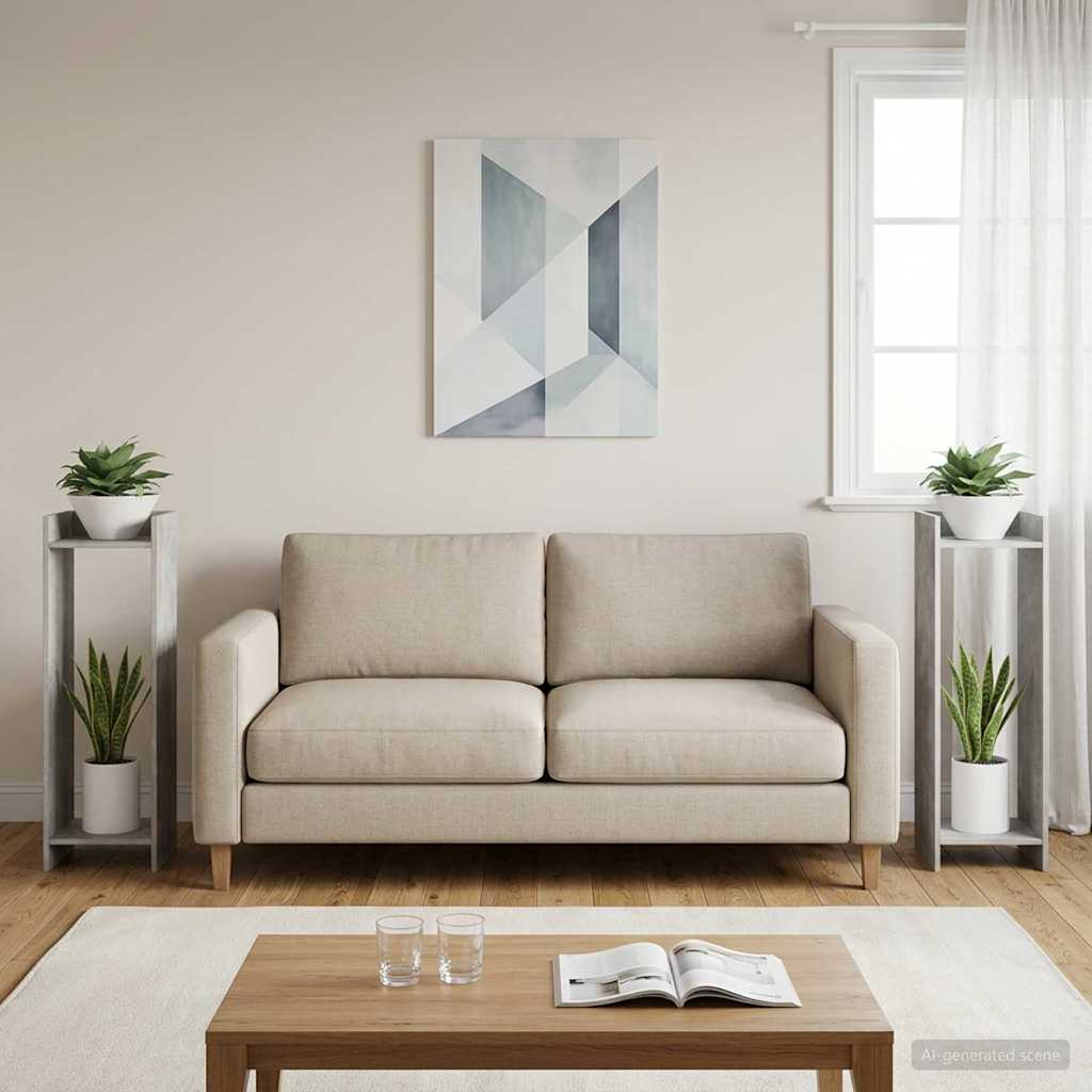 Stojan na rostliny 2 pcs Betonově Šedá 30 x 30 x 100 cm - obrázek 4