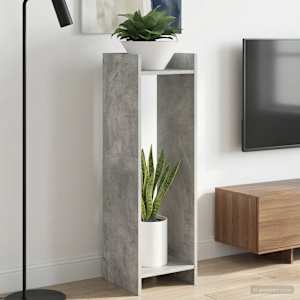 Stojalo za rastline s polico 2 pcs Beton Siva 30 x 30 x 100 cm