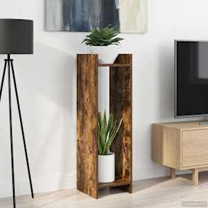 Stojalo za rastline s polico Dimljeni Hrast 30 x 30 x 100 cm