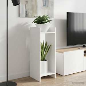 Stojalo za rastline Bela 30 x 30 x 80 cm Konstruirano leseno