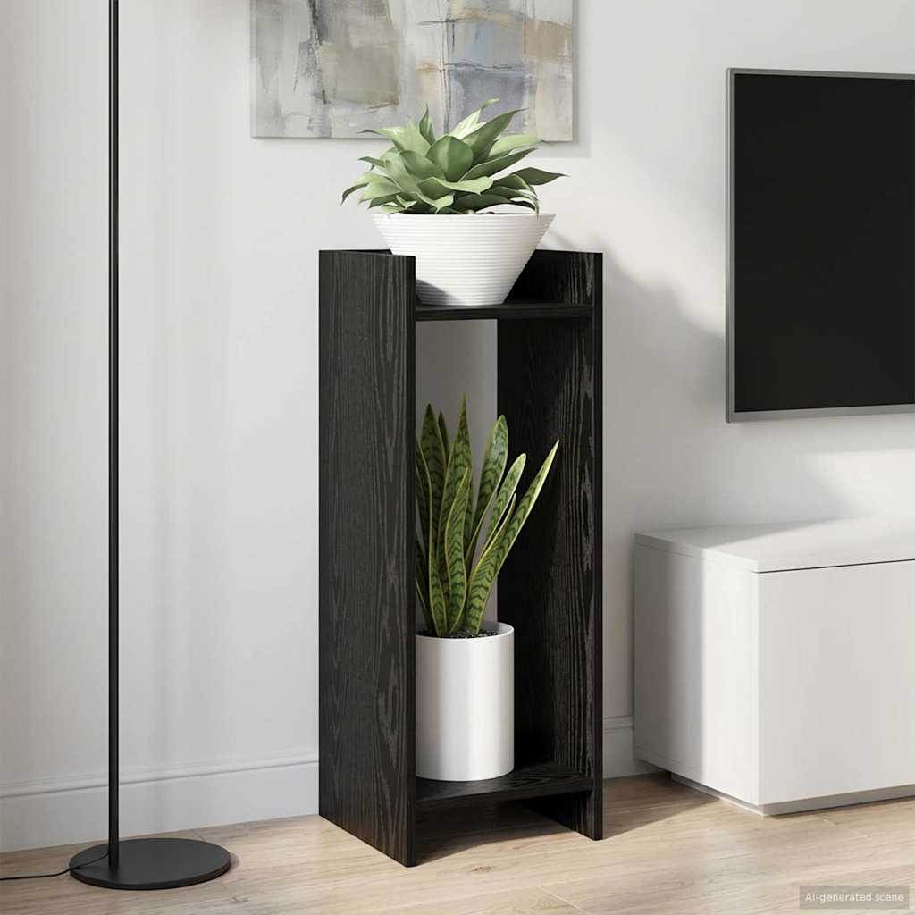 vidaXL Planteholder 2 stk. Svart eik 30 x 30 x 80 cm Konstruert tre