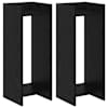 vidaXL Taimede alus 2 tk Must tamm 30 x 30 x 80 cm Tehispuit