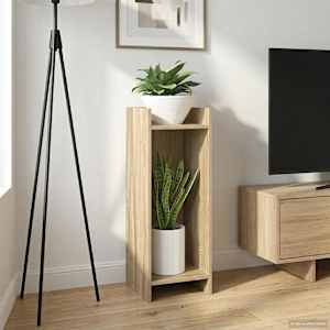 Stojalo za rastline s polico Sonoma hrast 30 x 30 x 80 cm