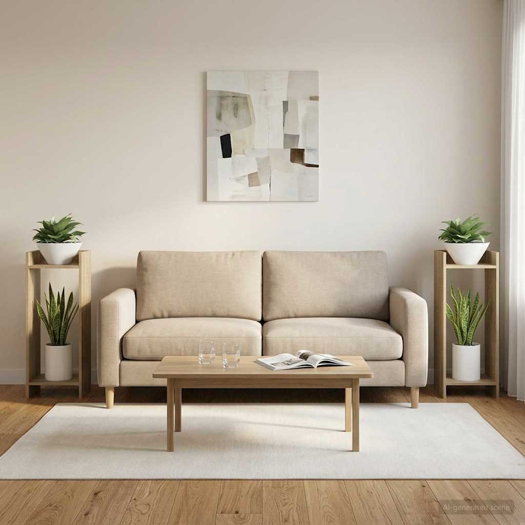 Stojan na rostliny s policí 2 pcs Sonoma dub 30 x 30 x 80 cm - obrázek 4