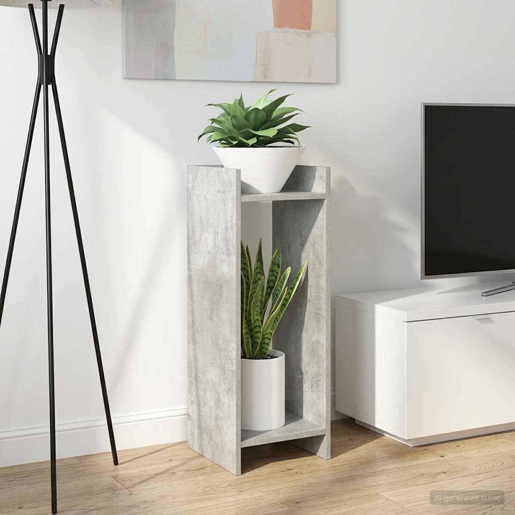 vidaXL Suport pentru plante Gri Beton 30 x 30 x 80 cm Lemn prelucrat