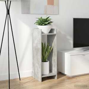 Stojalo za rastline s polico Beton Siva 30 x 30 x 80 cm