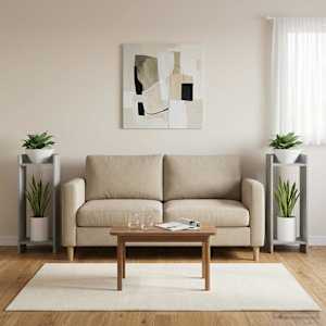 Stojan na rostliny 2 ks Betonově Šedá 30 x 30 x 80 cm - obrázek 4