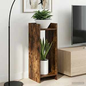 Stojalo za rastline s polico Dimljeni Hrast 30 x 30 x 80 cm