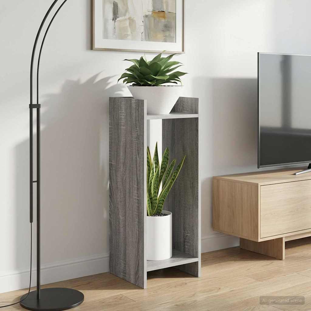 vidaXL Suport pentru plante Sonoma gri 30 x 30 x 80 cm Lemn prelucrat