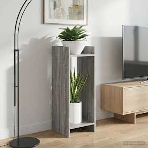 Stojalo za rastline s polico Siva Sonoma 30 x 30 x 80 cm