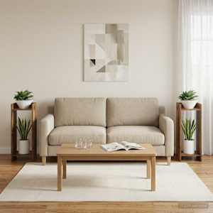 Stojalo za rastline s polico 2 pcs Star les 30 x 30 x 80 cm