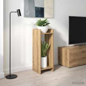 Stojalo za rastline s polico Obrtni Hrast 30 x 30 x 80 cm