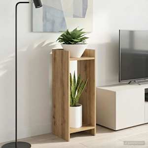 Stojalo za rastline s polico 2 pcs Obrtni Hrast 30 x 30 x 80 cm