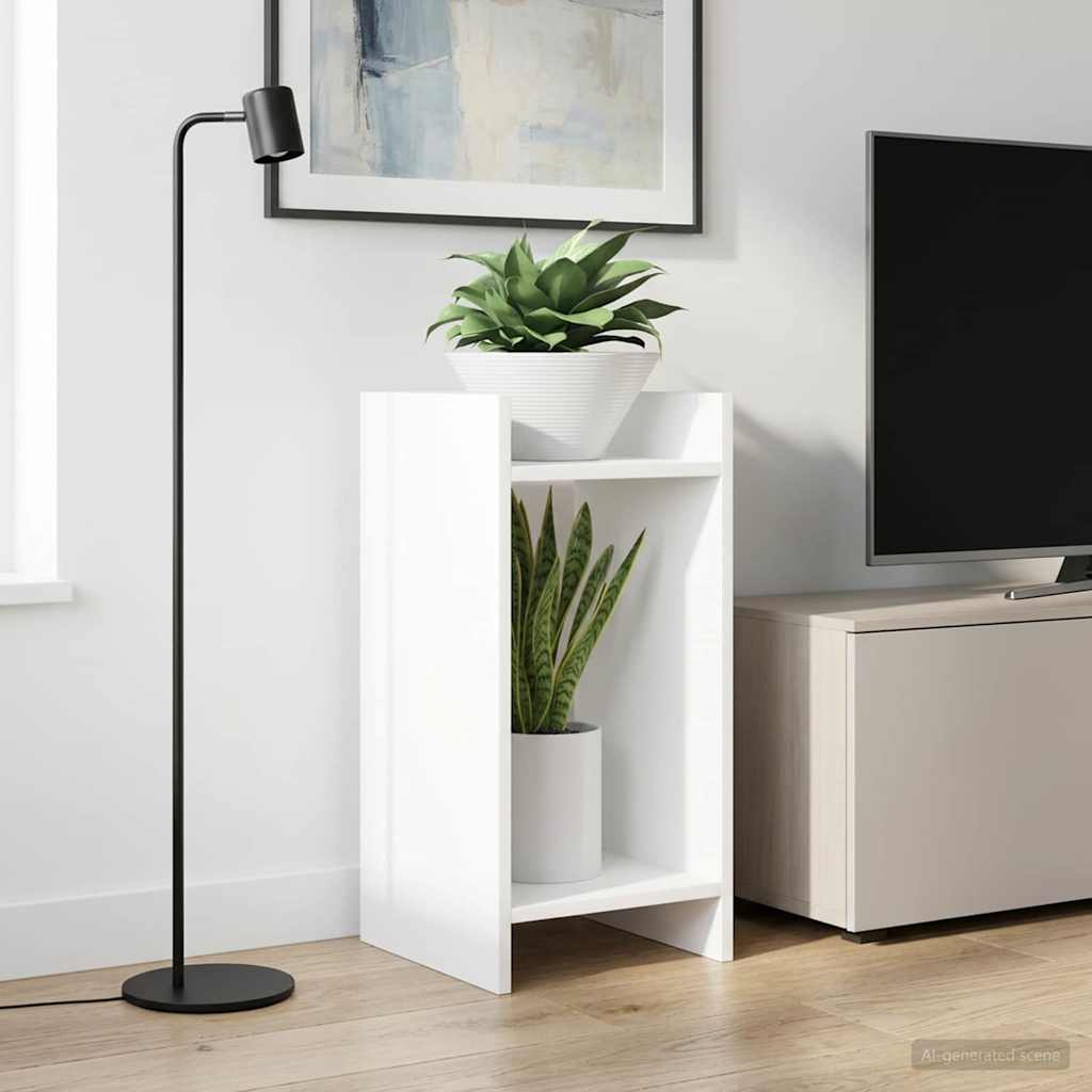 Plantenstandaard Wit 30 x 30 x 60 cm Geconstrueerd hout image 1