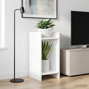 Stojalo za rastline Bela 30 x 30 x 60 cm Konstruirano leseno