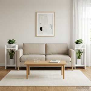 Stojan na rostliny 2 ks Bílý 30 x 30 x 60 cm Dřevěný materiál - obrázek 4