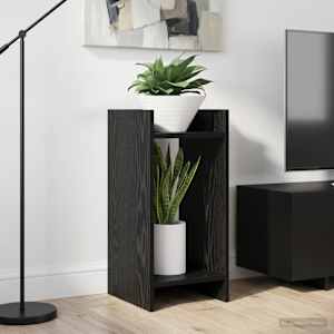 Stojalo za rastline s polico Črni Hrast 30 x 30 x 60 cm