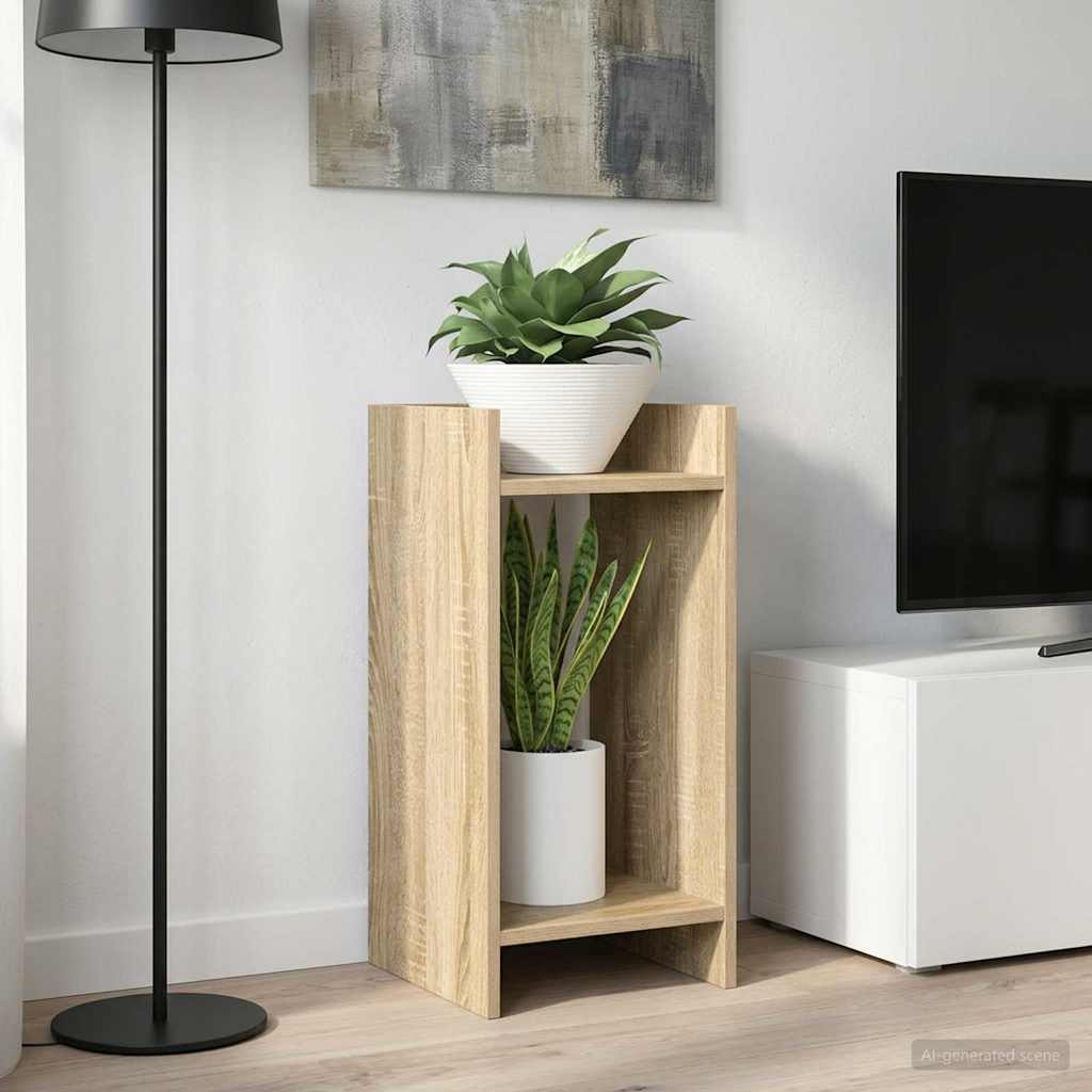 vidaXL Suport pentru plante cu raft Stejar Sonoma 30 x 30 x 60 cm