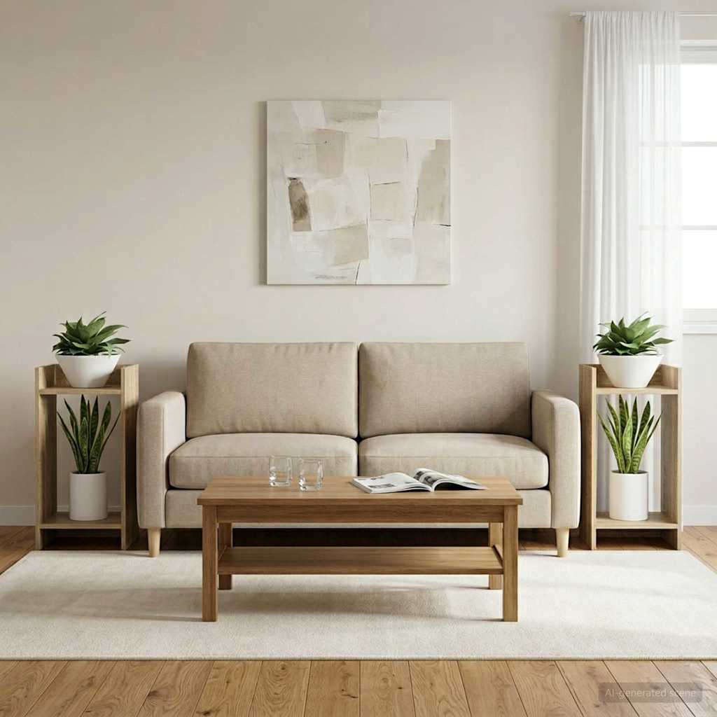 Stojan na rostliny s policí 2 pcs Sonoma dub 30 x 30 x 60 cm
