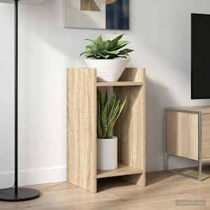 Stojalo za rastline s polico 2 pcs Sonoma hrast 30 x 30 x 60 cm