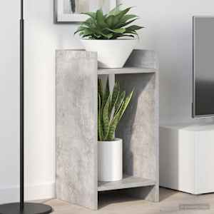 Stojalo za rastline s polico Beton Siva 30 x 30 x 60 cm