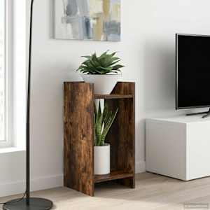 Stojalo za rastline s polico Dimljeni Hrast 30 x 30 x 60 cm