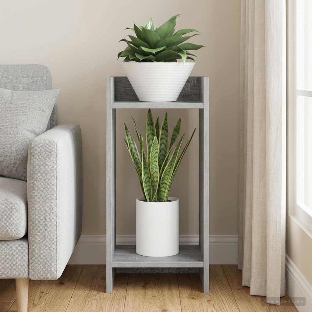 vidaXL Suport pentru plante Sonoma gri 30 x 30 x 60 cm Lemn prelucrat