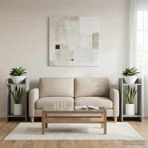 Stojalo za rastline s polico 2 pcs Siva Sonoma 30 x 30 x 60 cm